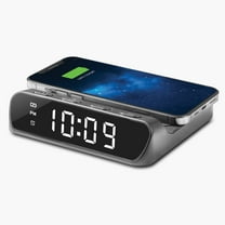 Timex Alarm Clock with Wireless Charger for iPhone, Android, and AirPods - Black (TW14B)