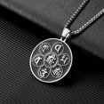 thumbnail image 4 of HOOUN Mens Tibetan Buddhist Amulet Pendant Necklace Stainless Steel Jewelry Mantra, 4 of 8