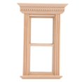 thumbnail image 2 of Chocolate Miniature Window Model for Decoration Unpainted DIY Wooden Blank Window 3.5 x 2.8 inches, 2 of 5