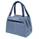 thumbnail image 2 of Bolsa de almuerzo portátil, bolsa térmica para almuerzo para niñas, lonchera para estudiantes, estuche para picnic Cuadrículas azules, 2 of 8