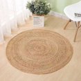 thumbnail image 1 of Round Woven Rattan Jute Rug Bedroom Woven Floor Mattress Water Cushion Living Room Reed Tea Doormat Picture Decoration Round Diameter 40cm, 1 of 4