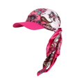 thumbnail image 5 of Satin Paisley Print Scarf Visor Hat, Breathable Polyester Sun Protection Head Wrap Cap Adjustable Outdoor Head Coverage for Women, 5 of 6