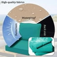 thumbnail image 4 of 14 Pieces Outdoor sectional cushions replacement set, 4in thick patio furniture cushions, Waterproof Outdoor Couch Cushion,deep seat patio cushions For 6 Seat（Lake blue）, 4 of 6
