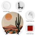 Zhiwo Cactus Bone China Decorative Plate Room Decoration Elegant Crafts Wall Hanging Tabletop