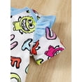 thumbnail image 6 of Mikrdoo Newborn Baby Girls Summer Clothes Cute Monster Print Playsuits Ruffle Short Sleeve Bodysuits With Headband 2Pcs Romper Sets 9-12 Months Blue, 6 of 8