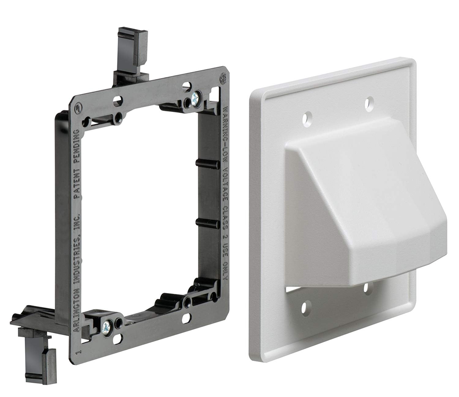 Arlington LVCE21 Low Voltage Mounting Bracket with Cable Wall Plate, 2Gang, 1Pack Walmart