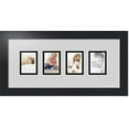 thumbnail image 1 of collage photo frame double mat with 4 - 2.5x3.5 openings with  black frame and candlewick mat., 1 of 2