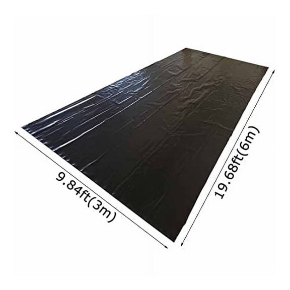 INTBUYING Pond Liner 39Mil 10x20 ft Flexible Geomembrane Dam Liner Pond Skins HDPE Black Liner for Outdoor Ponds Water Garden and Fish Pond