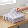 thumbnail image 5 of Unique Bargains Cotton Striped Cleaning Cloths Red Blue Green 14" x 14", 5 of 7