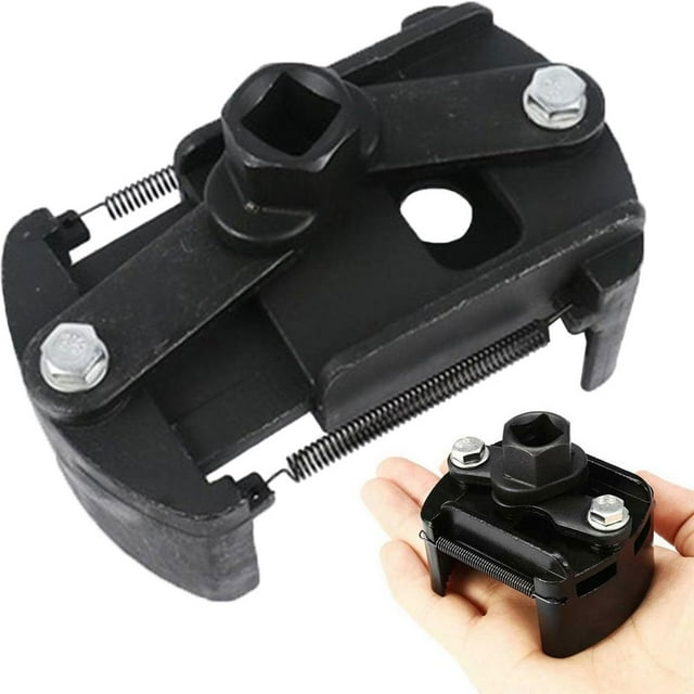 OUSITAID Adjustable Oil Filter Wrench Filter Housing Removal Tool 60-80mm Premium Professional 1/2inch Drive Oil Filter Remover Kit 2-Jaws Oil Cap Off Removal Puller Tool for Housing Tool