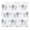 thumbnail image 2 of Hudson Baby Infant Cotton Flannel Receiving Blankets Bundle, Gray Elephant, One Size, 2 of 2