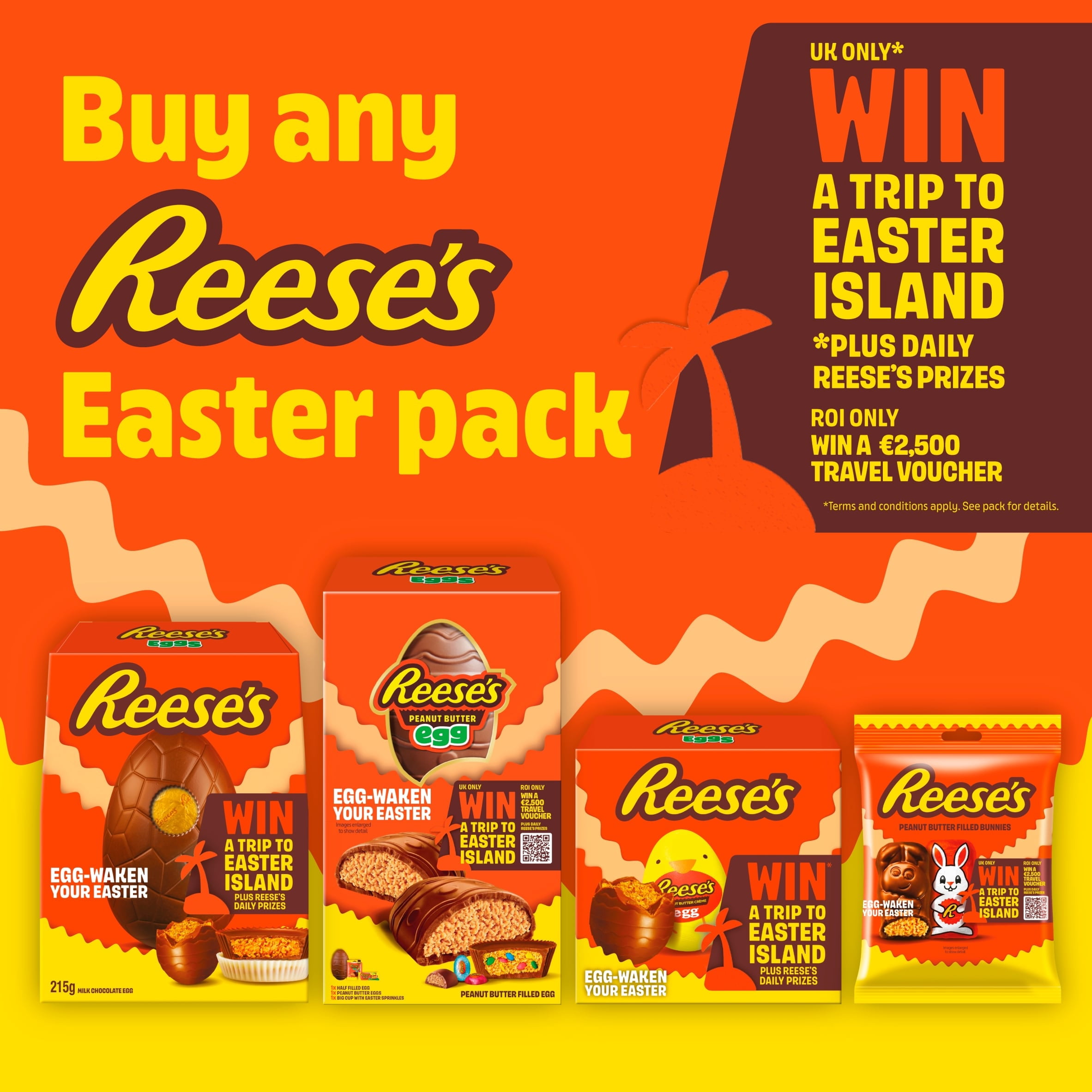 Reese's Milk Chocolate Peanut Butter Bunnies 70g, Imported from Britain