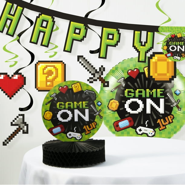 Video Game Party Birthday Decorations Kit