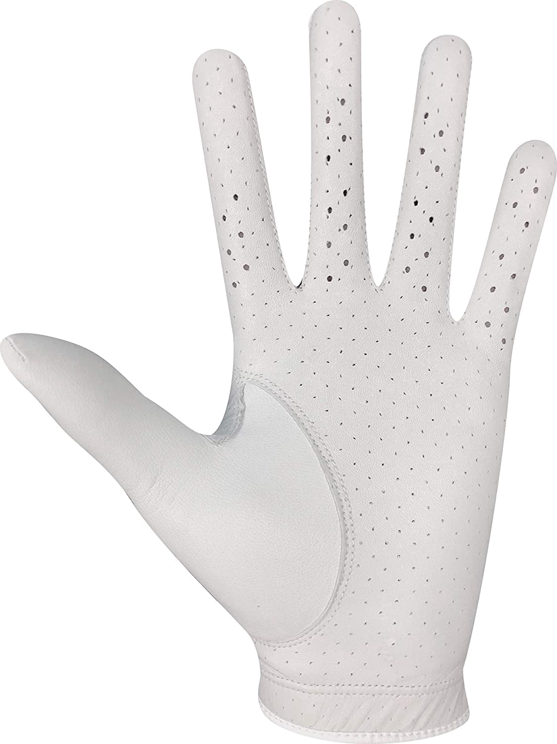 Rife Golf Mens Pro Tour White Super Premium Cabretta Leather Golf Gloves Comfort Fit Breathable Ventilation for Maximum Feel - 9 Pack (Medium, Left)