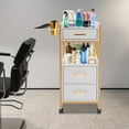 thumbnail image 5 of Salon Trolley Cart with Wheels Stylist Cart Mobile Hairdressing Barber Station, 5 of 9