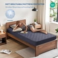 thumbnail image 3 of Protector de colchón impermeable BEDLORE, tamaño doble, azul marino, 3 of 6