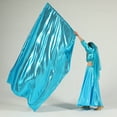 thumbnail image 5 of Baisdan Dance Rectangle Flag Worship Flag Church Praise Dance Accessories Blue 1 Pair, 5 of 5
