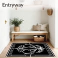 thumbnail image 3 of ODIKA 6x9 Machine Washable Non-Slip Area Rug, Minimalist Lotus with Art Floral Filigree Ultra Soft Rug, None, 553472, 3 of 7