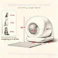 thumbnail image 2 of Smart Automatic Cat Litter Box, UVC Light & Gel Dual Purification Self-Cleaning Litter Box, APP Control Health Monitoring, 72L Large Capacity Safety Protection Kitty Toilet for Cats, 2 of 8
