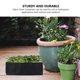 thumbnail image 3 of bolsas cuadradas para plantar fresas, control de raíces, para plantas, flores, vivero, verduras, invernadero, herramienta de jardinería (negro elegante, grande), 3 of 7