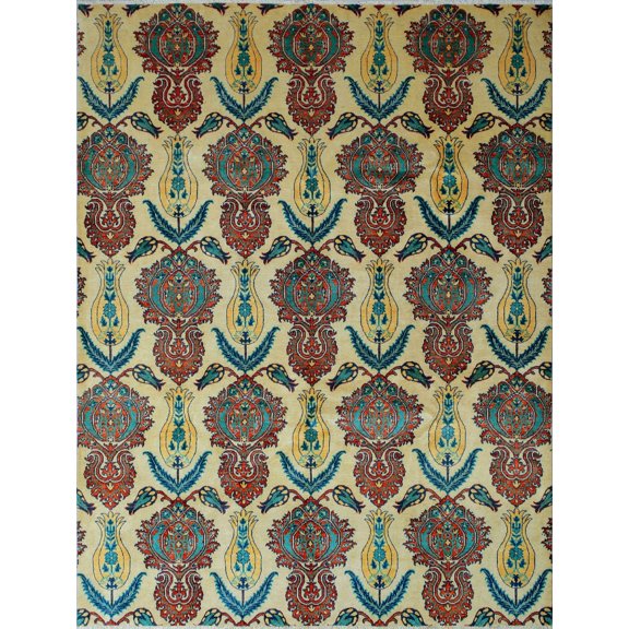 Aria Arielle Ivory/Orange Rug, 8'2" x 10'2"