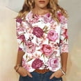 thumbnail image 2 of Womens Tops 3/4 Sleeve Plus Size Halloween Ladies Work Vintage Comfortable Floral, 2 of 5