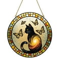 thumbnail image 4 of Christmas Ornaments under $5! Yannianjz Cat Stained Glass Window Hangings,Suncatcher Stained Glass for Windows for Cat Lovers, Hand-Painted Sun Catcher Garden Hangings Fall Christmas Decor for Home, 4 of 9