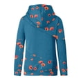 thumbnail image 5 of Moda mujer estampado manga larga cómodo transpirable con capucha Tops cordón Pompotops gfhjh23382, 5 of 5