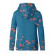 thumbnail image 5 of Moda mujer estampado manga larga cómodo transpirable con capucha Tops cordón Pompotops  gfhjh23385, 5 of 5