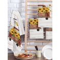 thumbnail image 2 of Vintage Sunflower Truck Kitchen Dish Towels for Drying Dishes Set of 4, Wooden Summer Botanical Retro Art Waffle Weave Microfiber Hand Tea Bathroom Towels Quick Dry & Absorbent Towel 15.7x23.6, 2 of 7