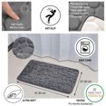 thumbnail image 6 of Bathroom Rug Memory Foam Mat 3D Pebble Dark Grey 32"L x 20"W, 6 of 7