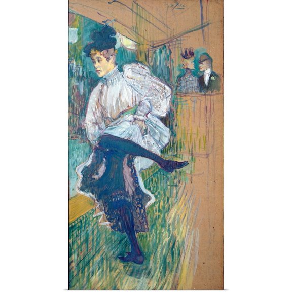 Great BIG Canvas | Rolled Henri de Toulouse-Lautrec Poster Print entitled Jane Avril (1868 1943) Dancing, c.1892