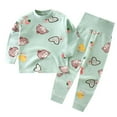 thumbnail image 1 of Ensemble de Pyjama pour Bébé Garçon, Haut à Enfiler à Col Rond avec Motif de Dessin Animé, Vêtements de Nuit pour Tout-Petit, Jolis Pyjamas pour Filles 3-6 Mois, Vêtements pour Enfants, 1 of 3