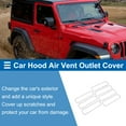 thumbnail image 2 of Recubrimiento del ventilador de salida de aire del capó Unique Bargains para Jeep Wrangler JL JLU 2018-2024, recubrimiento decorativo exterior ABS blanco 15x4.5cm 7 piezas, 2 of 7