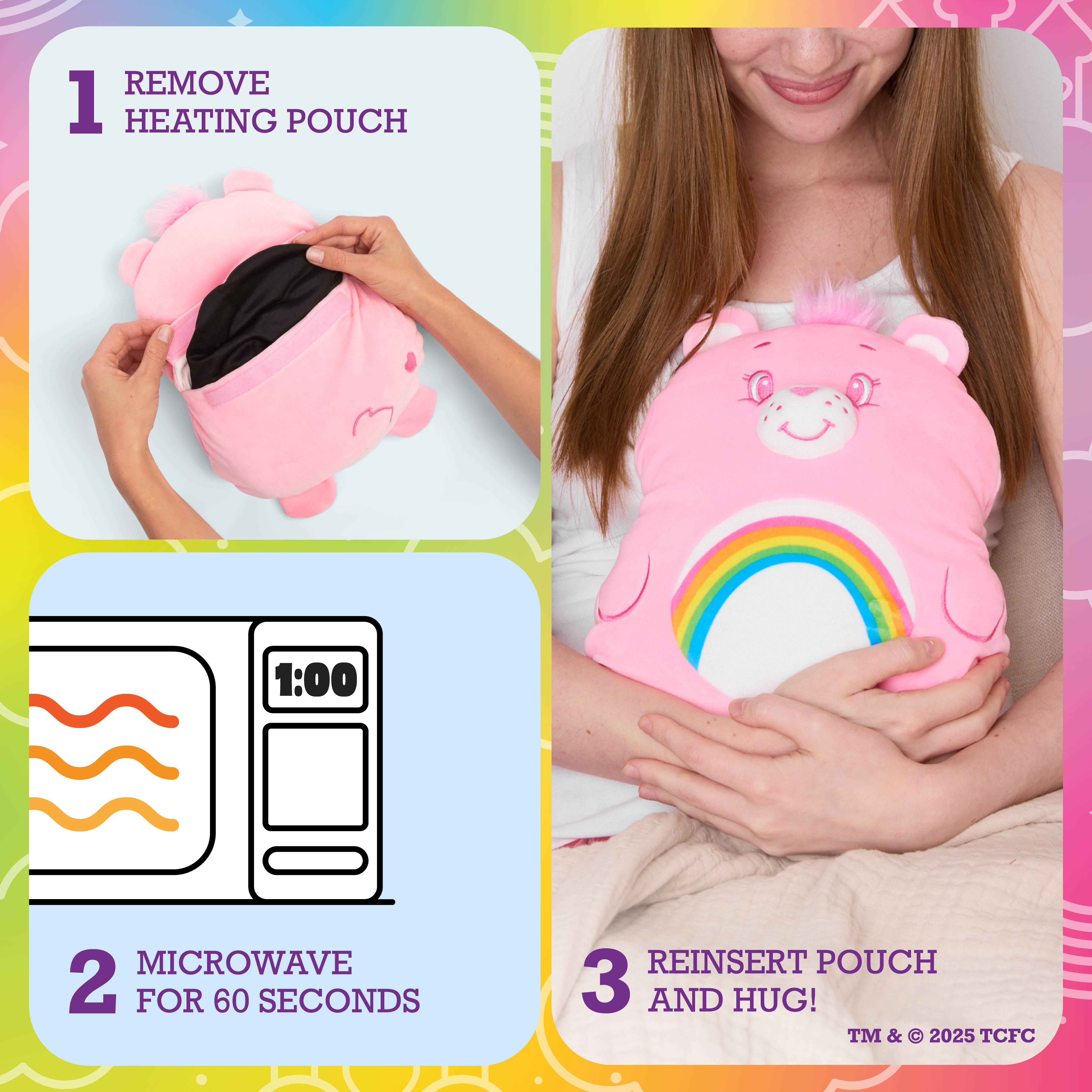 Happy Helpers Cheer Bear Microwaveable Heating Pad For Period Cramps and Body Pain