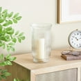 thumbnail image 2 of DecMode Glass Ribbed Fluted Candle Holder, 2 of 9