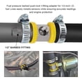 thumbnail image 5 of 1/2" Stainless Steel Fuel Line Pressure Barbed Push Lock T-Fitting Adapter with Clamps, Car Accessories, 5 of 5