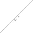 thumbnail image 2 of Precious Stars Sterling Silver Moon and Stars Charm Anklet- 9 Inches Long With 1 Inch Extension, 2 of 3