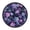 Blue-Purple Flowers, variant on Indoor 12' Voice-Activated Luminous Decoration Wall Clock With LED Night Light Blue Roses