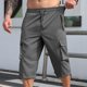 thumbnail image 5 of Ceisia Men's Gift Cargo Capri Pants Relaxed Fit Mid-Rise Elastic Waist Lightweight Zipper Side Pockets Drawstring Pants, 5 of 9