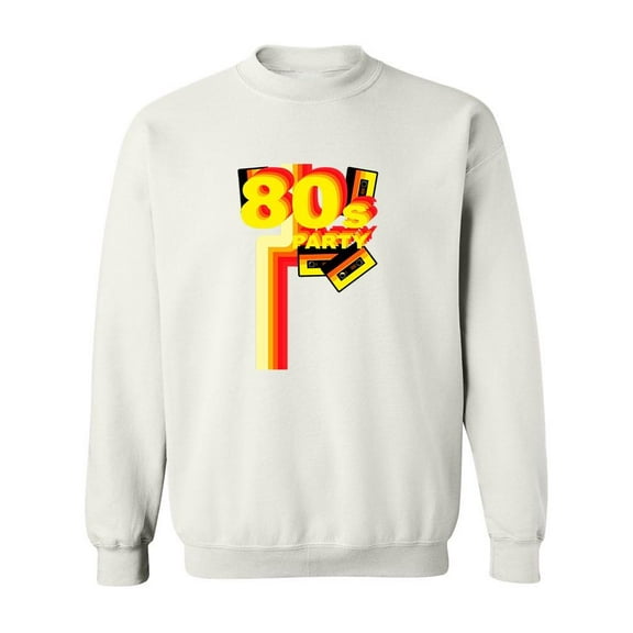 Retro 80�s Party Design Sweatshirt Men -Image by Shutterstock, Male x-Large