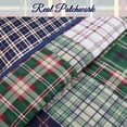 thumbnail image 2 of Cozy Line Home Fashions Nate Patchwork Reversible Cotton Quilt Bedding Set - Navy Queen 3 Piece, 2 of 6