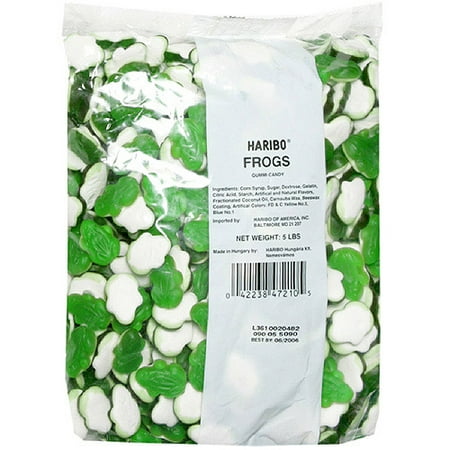 Haribo Fruit Gummies Frogs, 5 lb (Pack of 1)