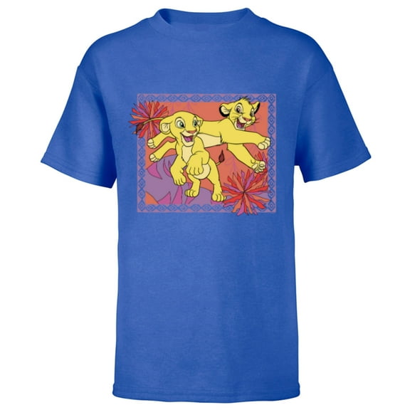 Disney The Lion King 30th Anniversary Simba & Nala Cubs - Short Sleeve T-Shirt for Kids - Customized-Royal