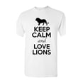 thumbnail image 1 of Keep Calm And Love Lion King Big Cat Animal Lover Adult T-Shirt Tee, 1 of 2