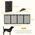 thumbnail image 3 of PawHut 80" Extra Wide Freestanding Pet Gate with Support Feet, Black, 3 of 10