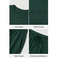 thumbnail image 4 of GIRUNS Men's Pajama Set Lightweight Sleepwear Short Sleeve and Shorts with Pockets Green 2XL, 4 of 6
