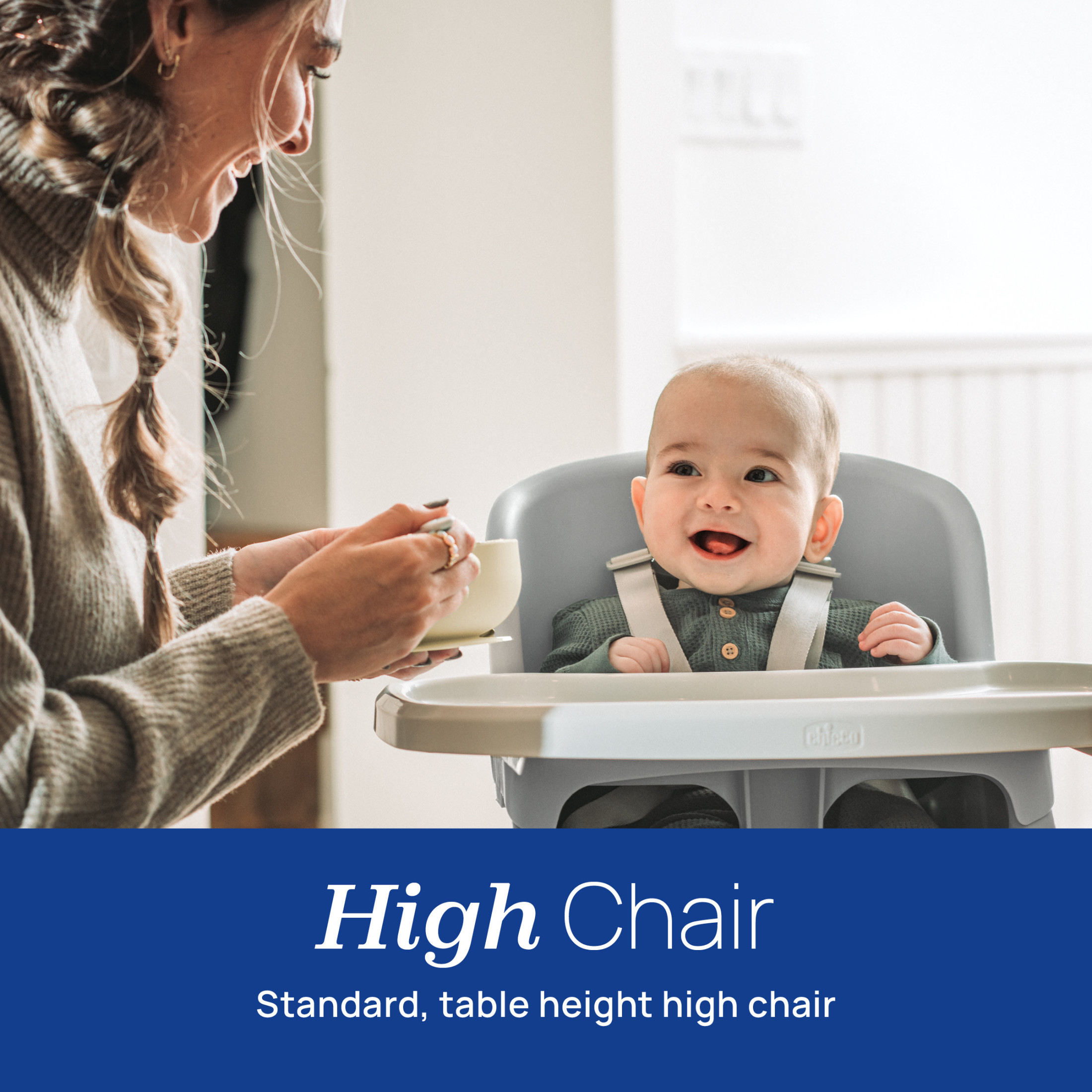 Chicco Zest 4-in-1 Multi-Use Folding High Chair, Seasalt photo 4