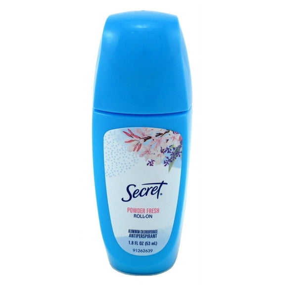 Secret Deodorant Roll-On 1.8oz Powder Fresh Antiperspirant (Pack of 2)