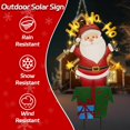 thumbnail image 3 of Solar Christmas Lights Outdoor Garden Stakes, 28in Metal Santa Claus Yard Signs with LED String Lights, Waterproof Christmas Decor for Xmas Lawn Pathway Patio Party Winter, 3 of 9